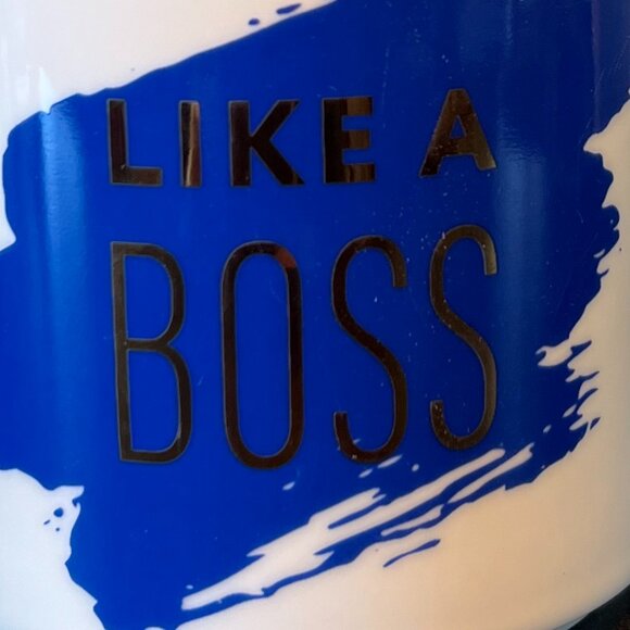 Threshold LIKE A BOSS Porcelain Mug w/ Metallic Gold Lettering - Picture 2 of 9
